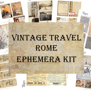 Digitale Vintage Ephemera Kit - reizen Rome