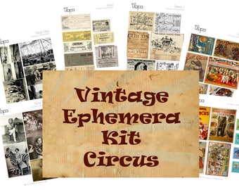 Digital Vintage Ephemera Kit - Circus