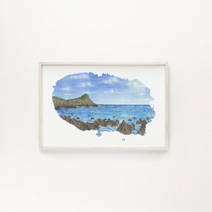 Terceira Watercolor Painting, Terceira Art, Island of Terceira, Azores Artwork, Azores Archipelago, Terceira Print