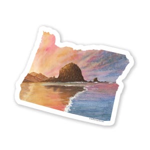 Oregon Decal, Watercolor Oregon Sticker, OR Car Decal, Home State Decal, Oregon State Sticker, Thermos Decal, Waterproof Decal, OR Sticker
