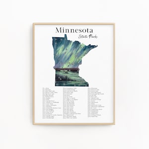Minnesota State Park Tracker | State Parks of Minnesota Bucket list | Track Minnesota State Parks | Check off Minnesota State Parks