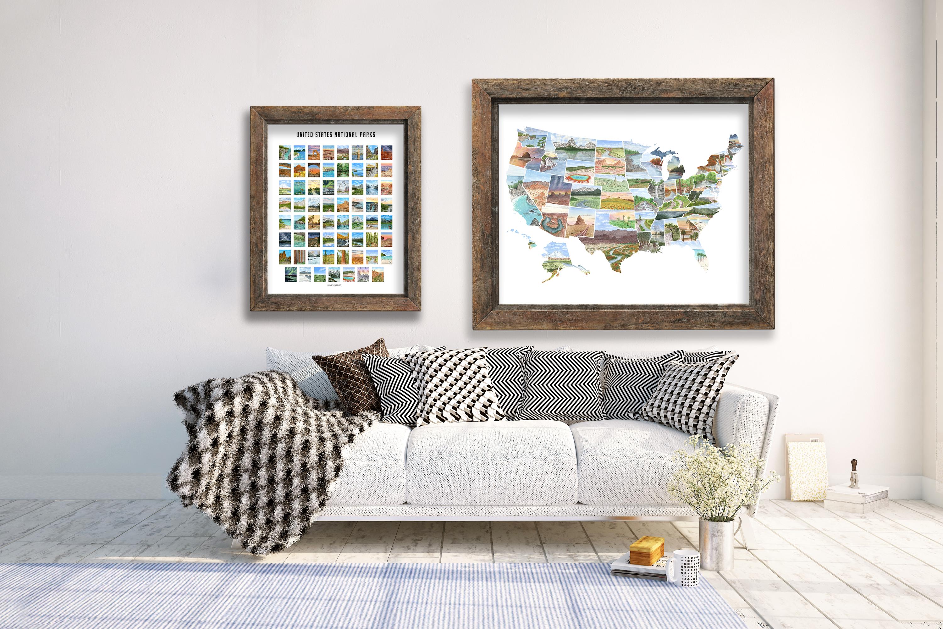 USA Watercolor Map Print, States Travel Bucket List - Etsy