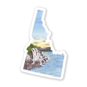 Idaho Aufkleber, Aquarell Idaho Aufkleber, ID Auto Aufkleber, Zustand Aufkleber, Zustand Aufkleber, Thermos Aufkleber, Wasserdichter Idaho Aufkleber, ID Aufkleber