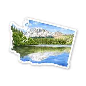 Washington Rainier National Park, Watercolor Washington Sticker, Mount Rainier Sticker, Unique Washington Sticker, Washington National Parks