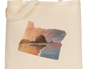 Cute Beach Bag, Canvas Tote, Your State Bag, Unique tote purse, Travel Gift, State Souvenir, State Tote, Beach Tote