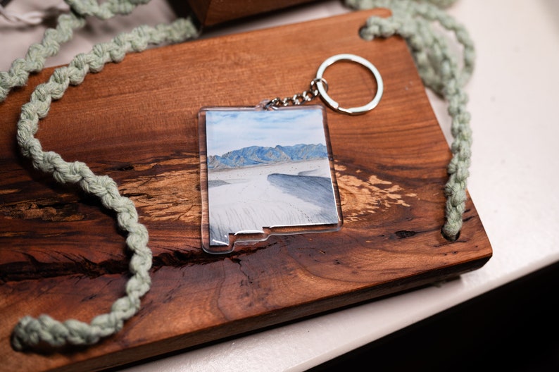 Landscape Keychain White Sands National Park Keychain, New Mexico Keychain, New Mexico ...