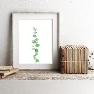 Eucalyptus Print, Watercolor Eucalyptus Painting, Botanical Art,(Style1), Botanical Home Decor, Plant art, eucalyptus print, botanical print