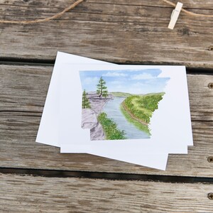 Arkansas Greeting Card, Watercolor Home State Card, AR State Gift, Arkansas Travel Card, Blank Card, Arkansas Souvenir, Arkansas Gift