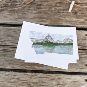 Carte de voeux Montana, carte de correspondance du Montana, souvenir d'art MT, carte de voeux du Montana, carte d'État d'origine, carte de mariage MT, carte d'art du Montana