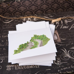 Kentucky Greeting Card, Kentucky Notecard, Kentucky Art Souvenir, KY Greeting Card, Watercolor Home card, Kentucky wedding card, KY art