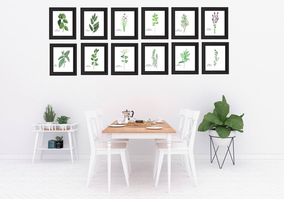 Watercolor Herb Botanical Print, Kitchen Wall Art - Etsy