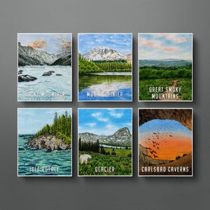 National Park Poster, Single National Park Prints 8x10, individual National Park Print, Your favorite National Park Poster, 63 National Park