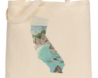 Reusable Shopping Bag, Your State Bag, Unique tote purse, Cute Travel tote, State Souvenir, State Tote, Beach Tote