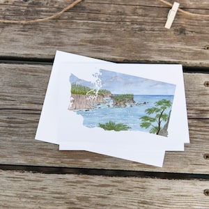 Washington Greeting Card, Washington Notecard, Washington Souvenir, WA Greeting Card,  Home State Card, WA wedding card, WA state wall art