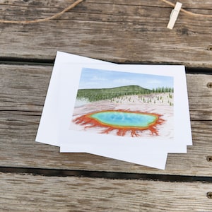 Carte de vœux du Wyoming, Carte de note du Wyoming, Souvenir du Wyoming, Carte de vœux WY, Carte d’État d’origine aquarelle, Carte de mariage du Wyoming, Art de l’État du WY
