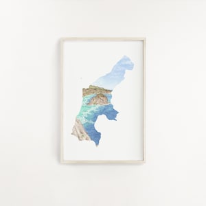 Saipan aquarel schilderij, Saipan Island Art, de Noordelijke Marianen, Saipan Gift, Saipan Souvenir