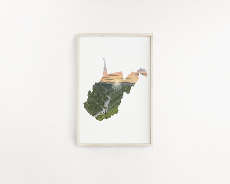 New York Watercolor Print New York Print New York State Art Home State pride NY art Letchworth State Park Print NY Shape Wall Art