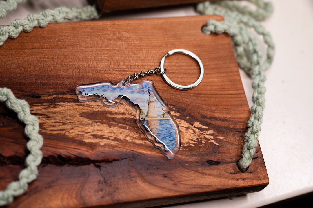 Florida Keychain Biscayne National Park Keychain Florida Etsy