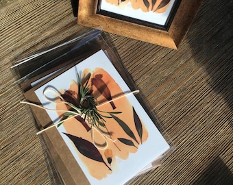 Pressed Flower Art Cards • Wildflower Stationery Set, 4x6