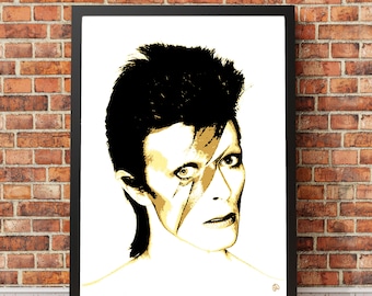 David Bowie Ziggy Stardust Art Print, Music Legend (Digital Download)