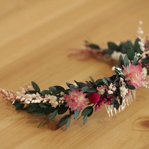 Boho preserved flower headpiece - Natural flower headpiece - Bridal headpiece - Tocado de novia de flores preservadas - Greenery headpiece