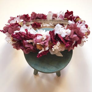 Krone aus Blumen in rosa MARIE - rosa Blume Krone Schattierungen - Bräute und Brautjungfern - Boho Hochzeiten - Kopfschmuck der erhaltenen Blumen