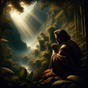 Enos praying in the wilderness