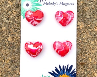 Clay Heart Magnets