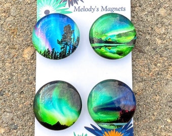 Glow in the Dark Northern Lights Magnets