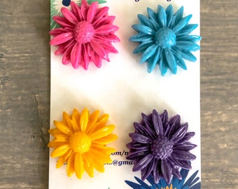 Clay Flower Magnets