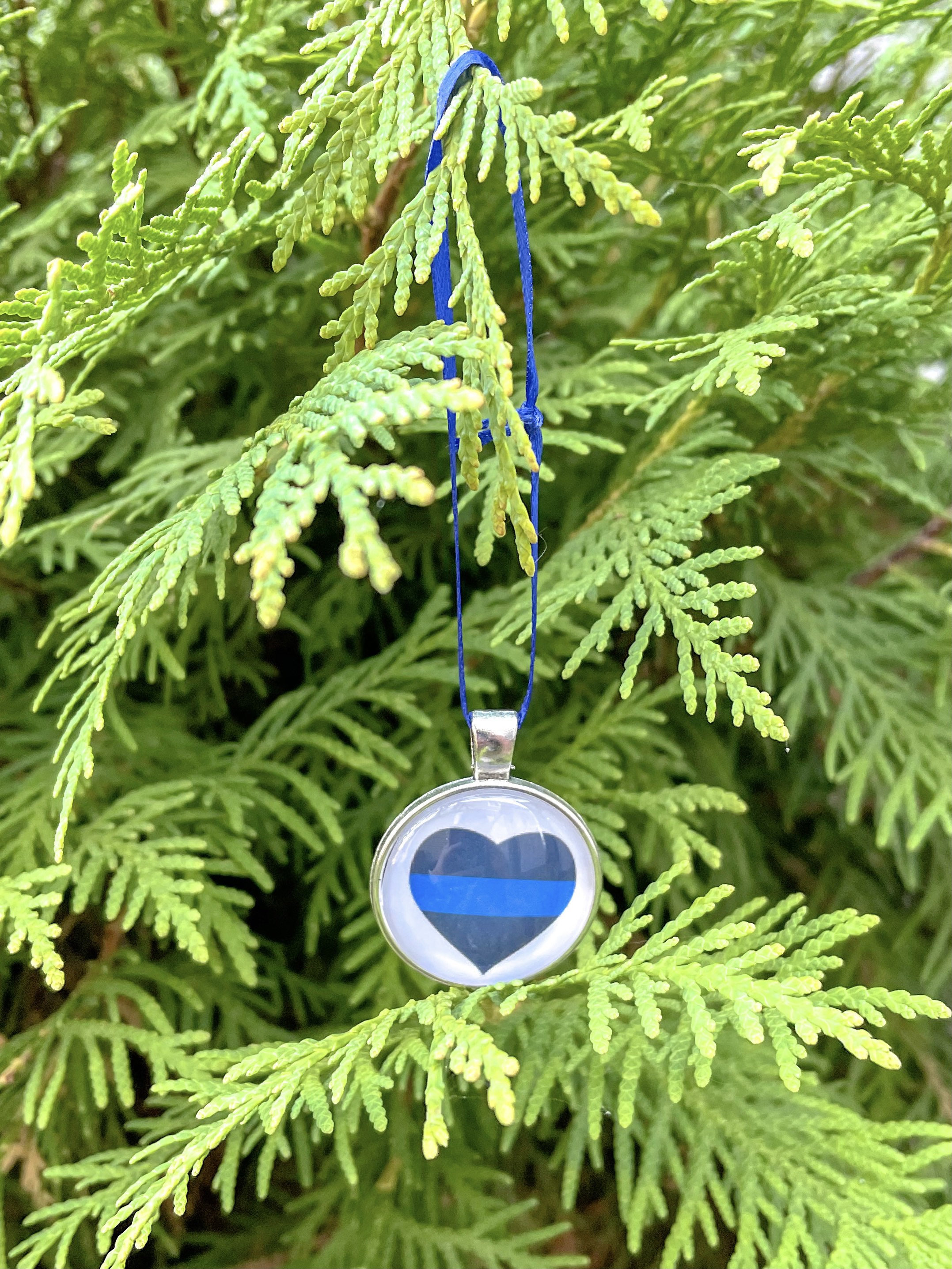 Custom Thin Blue Line Keychain or Ornament. Etsy UK