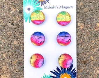 Mini Glass Gem Magnets