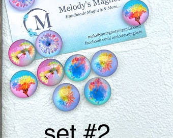 Abstract Art Magnets: Rare Earth Metal, Set of 10
