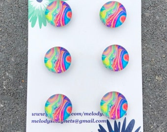 Mini Glass Gem Magnets
