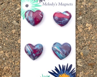 Clay Heart Magnets