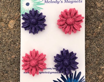 Clay Flower Magnets