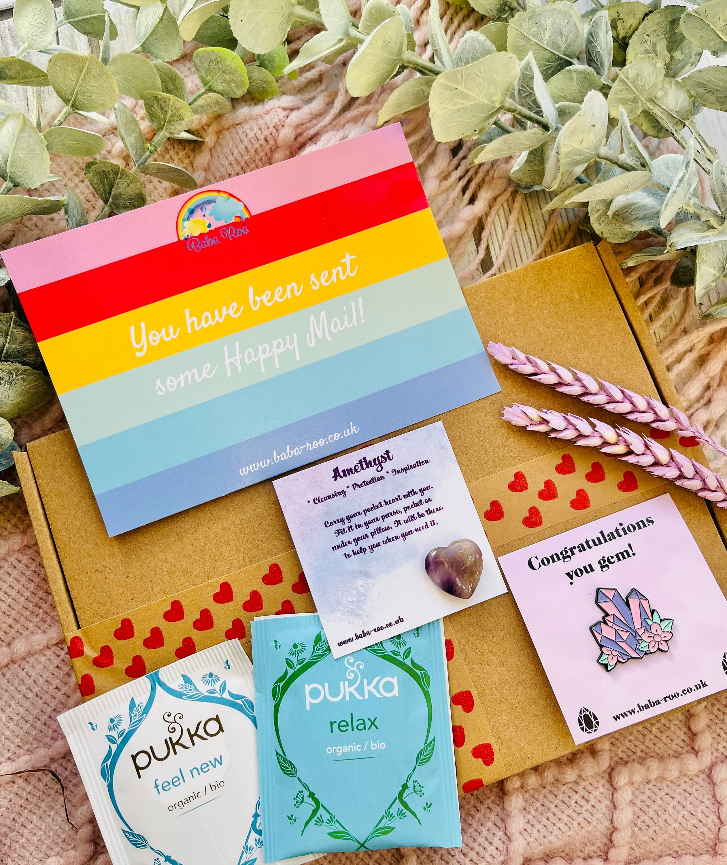 Congratulations Gift Box Letterbox Gift Crystal Gem Etsy UK