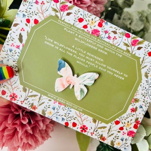 Bomboniera di carta con semi di fiori di campo piantabili, Ricordo, Memoriale, Codoglianze, Bomboniera di matrimonio, Carta di semi di farfalla, Coriandoli di semi, Fiori di campo