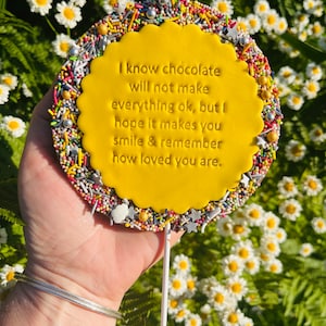 Large Chocolate Lolly, Chocolate Lollipop, Loaded Chocolate Slab, Thinking Of You, Condolence Gift