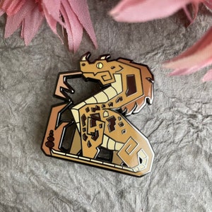 Questing Beast Enamel Pin: Arthurian Mythology Beastiary Pin Club Monster Hunter Icon Inspired