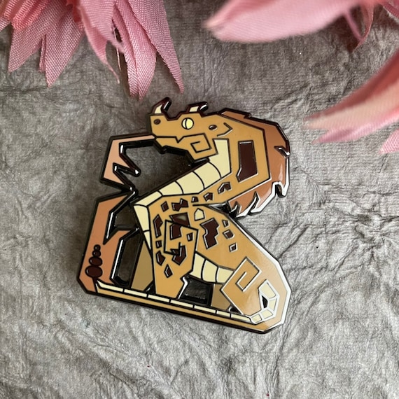 Questing Beast Enamel Pin: Arthurian Mythology Beastiary Pin Club Monster Hunter Icon Inspired