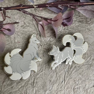 Kitsune Enamel Pin: Japanese Mythology Beastiary Pin Club