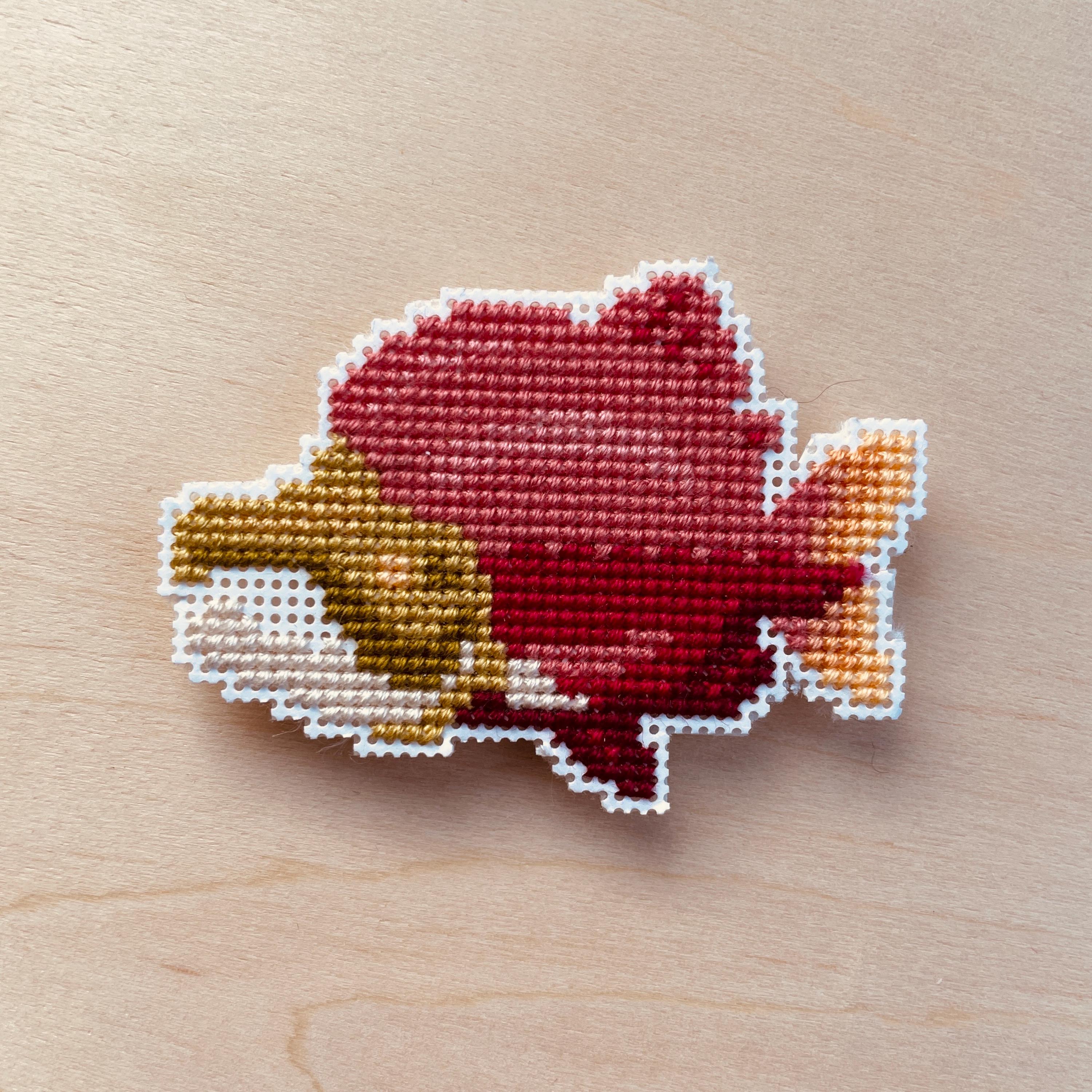 Freshwater Fish Cross-stitch Pattern: Rainbow Trout, Bigmouth Bass ...