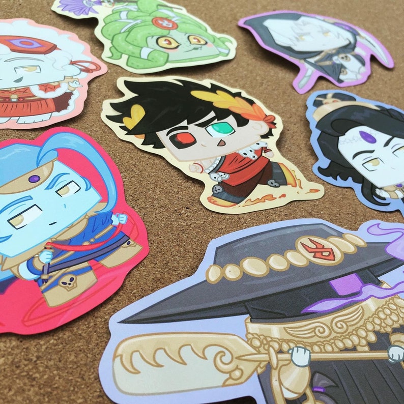Zagreus Megaera Nyx Dusa Hypnos Thanatos Hades Game Stickers Charon