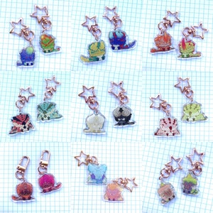 Monster Hunter acrylic charms: Zinogre, Malzeno, Magnamalo, Nergigante, Pukei Pukei, Tobi Kadachi, Gore Magala Ajanath, Lagiacrus, Odogaron
