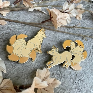 Kitsune Enamel Pin: Japanese Mythology Beastiary Pin Club