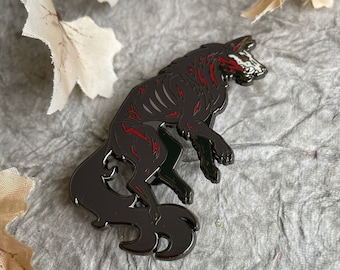 Gwyllgi Enamel Pin: Welsh Mythology Beastiary Pin Club