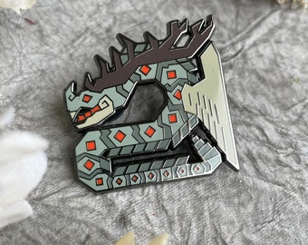 Uktena Enamel Pin: Cherokee Mythology Beastiary Pin Club Monster Hunter Icon Inspired
