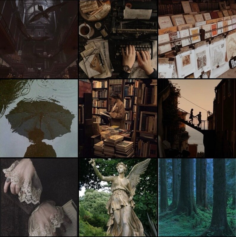 Dark academia 30pcs indie aesthetic photo wall prints | Etsy
