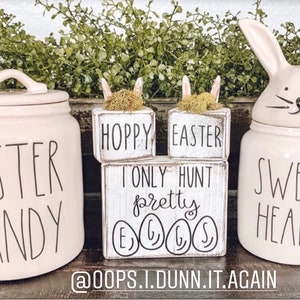 Easter Decor, Easter Sign Bundle, Easter Tier Tray Decor, Small Easter Decor, Spring Signs, Discount Bundle, Easter Wood Sign, Tier Tray image 3